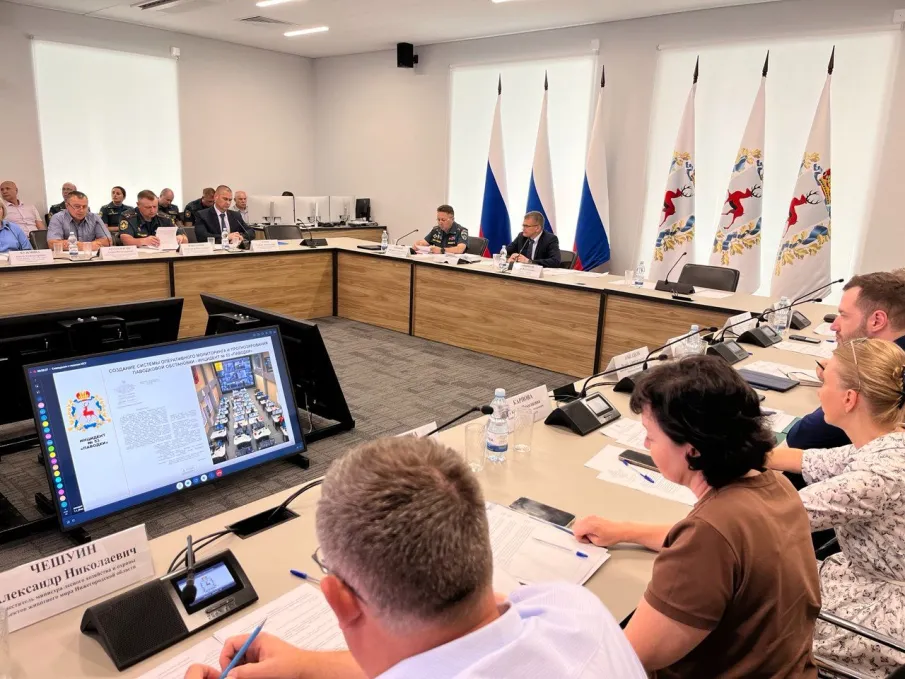 Заседание  комиссии по предупреждению и ликвидации чрезвычайных ситуаций и обеспечению пожарной безопасности Нижегородской области 31 июля 2025 г.